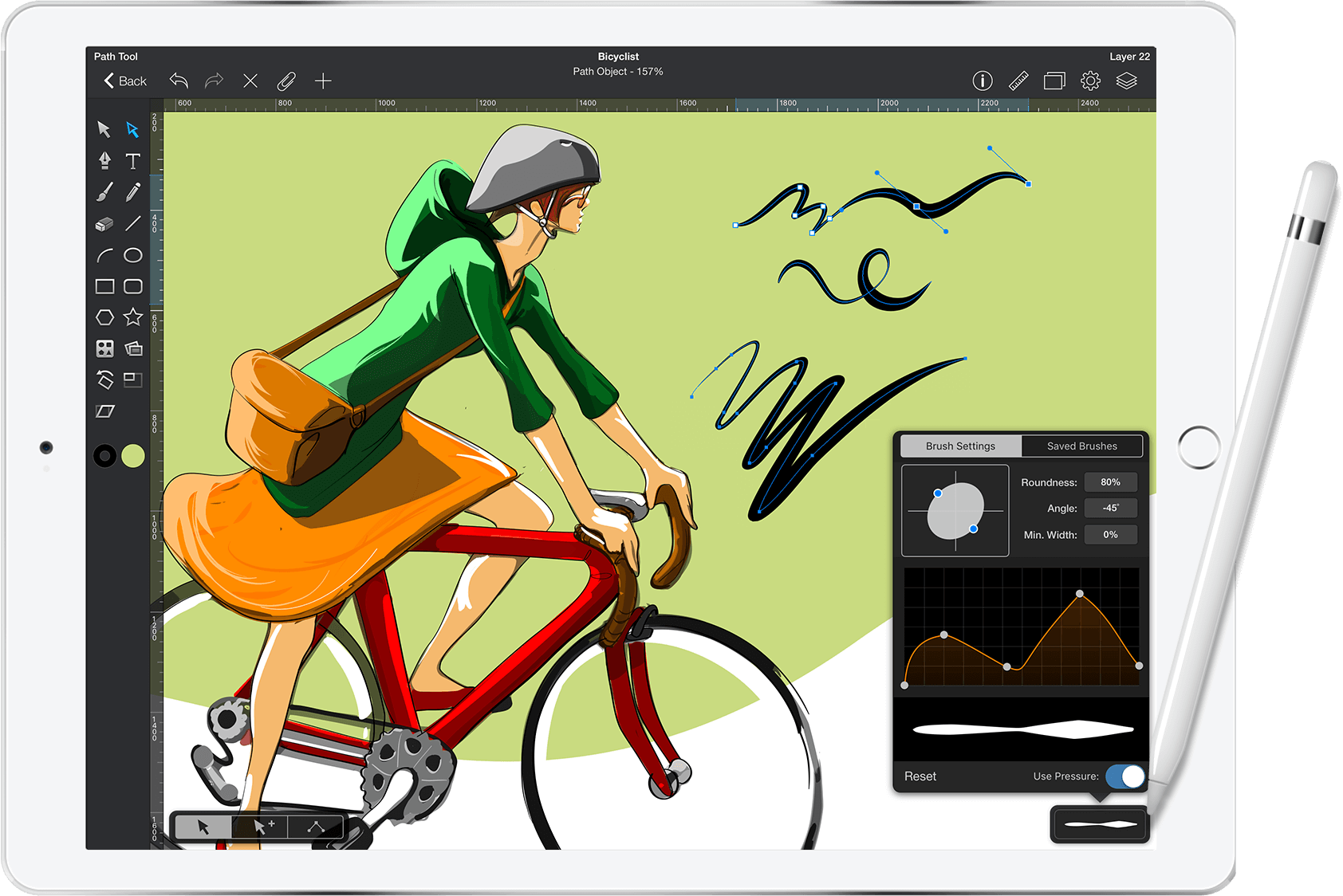 Graphic optimized for iPad Pro and Apple Pencil