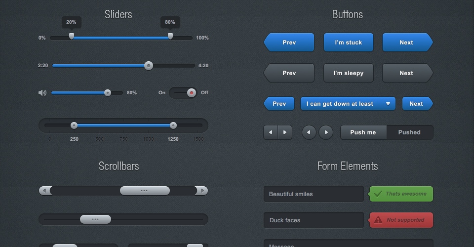 Dark UI Kit